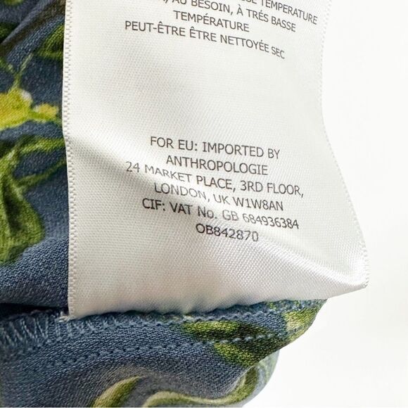 Anthropologie High Waist Bermuda Shorts Lemon Print Blue Yellow Size Small - Picture 8 of 8